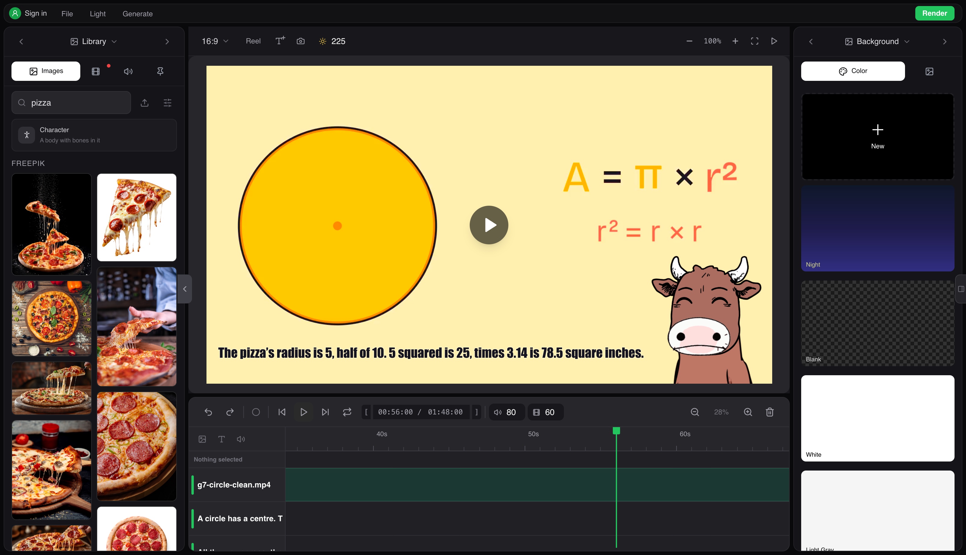 The ProAnimate video editor